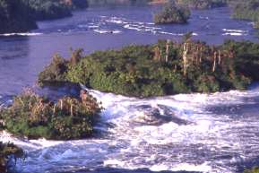 Le cascate del Nilo nei pressi di Jinja